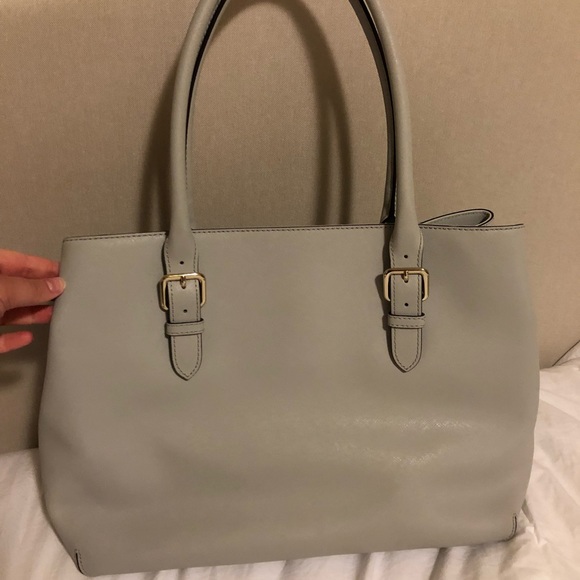 Kate Spade Fog Gray Leather Shoulder Bag - Picture 3 of 7